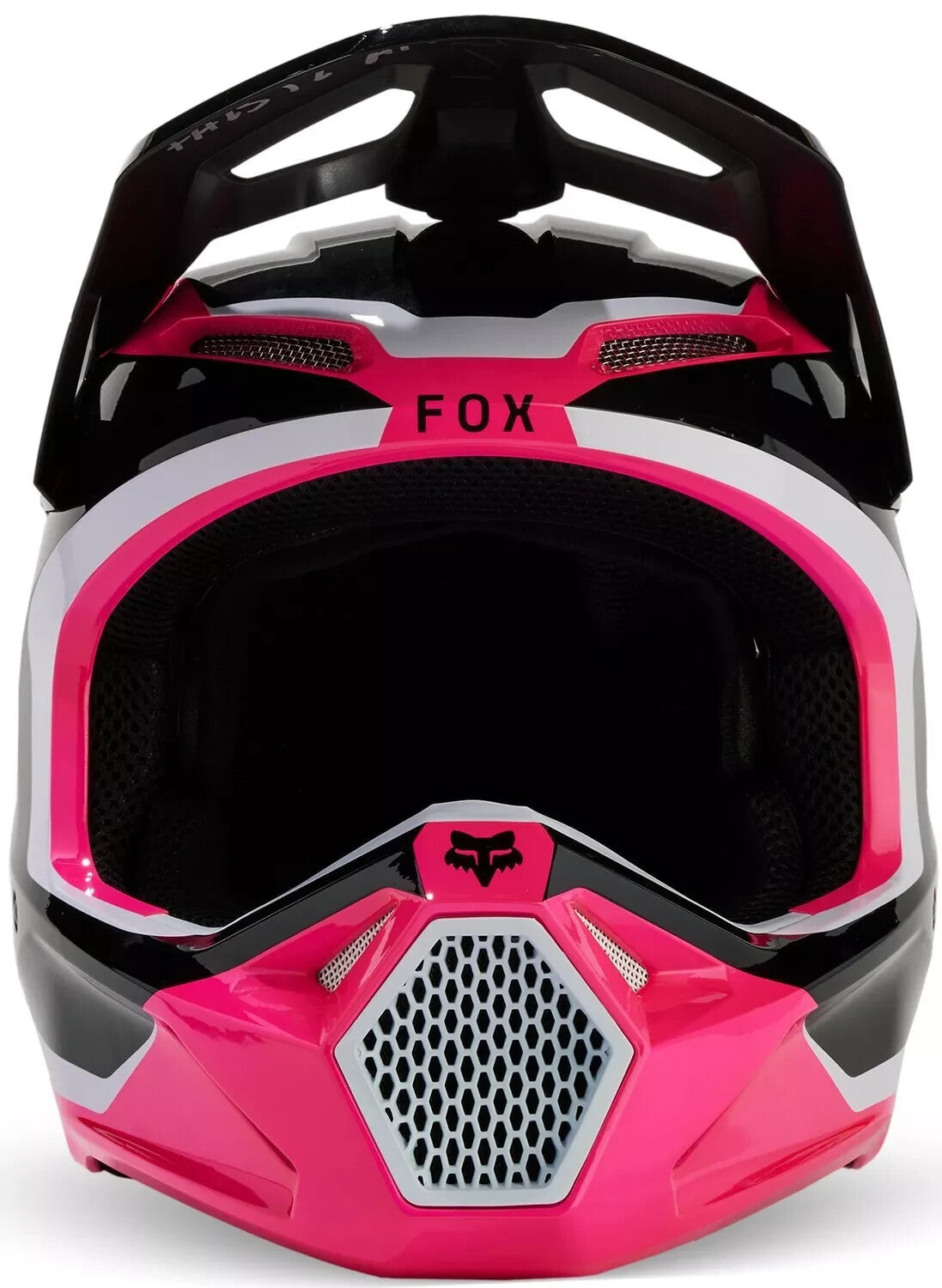 Fox Racing V1 Nitro Youth MX Offroad Helmet Black/Pink