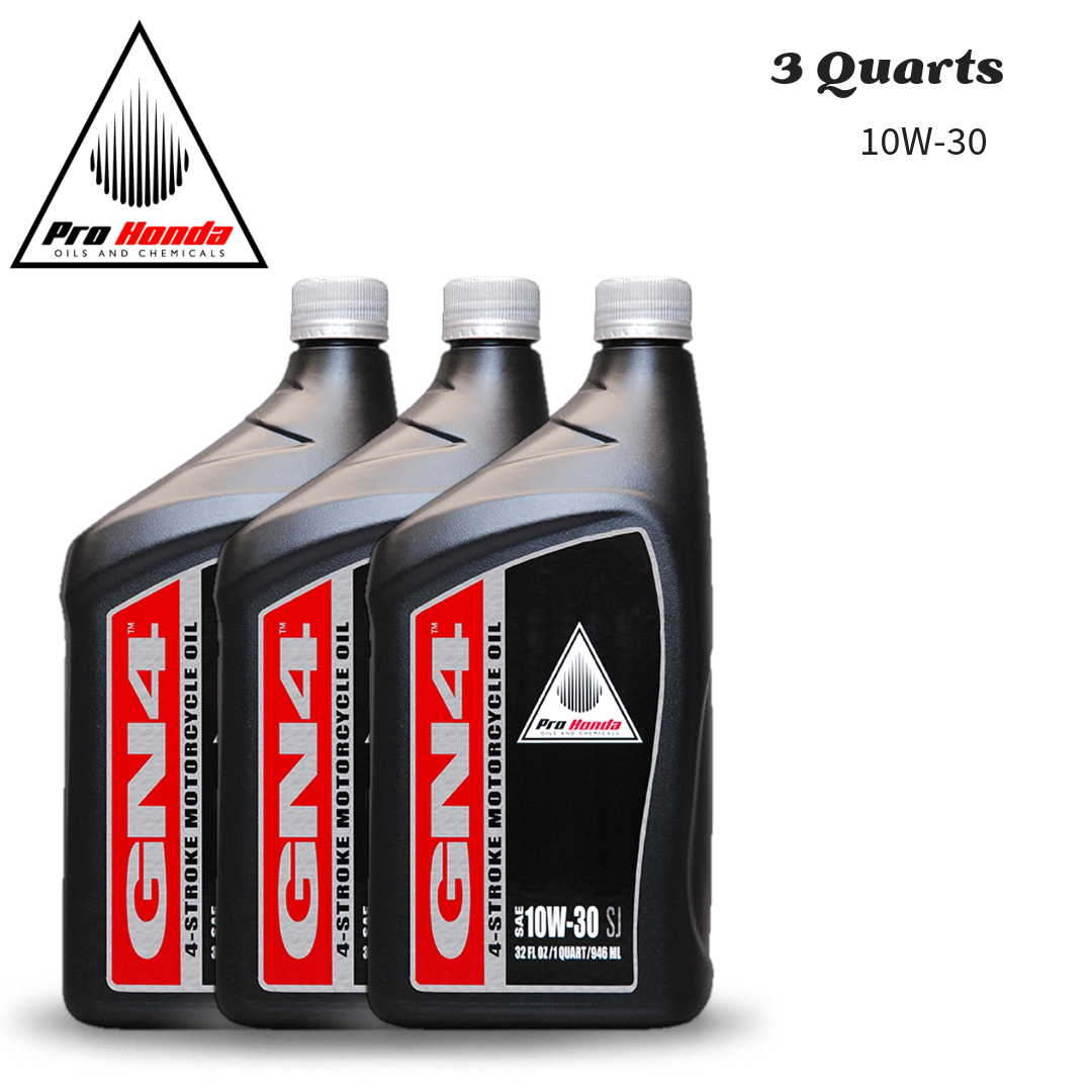 PRO HONDA OILS GN4 10W30 SJ 4-STROKE MOTORCYCLE OIL 3 Quarts