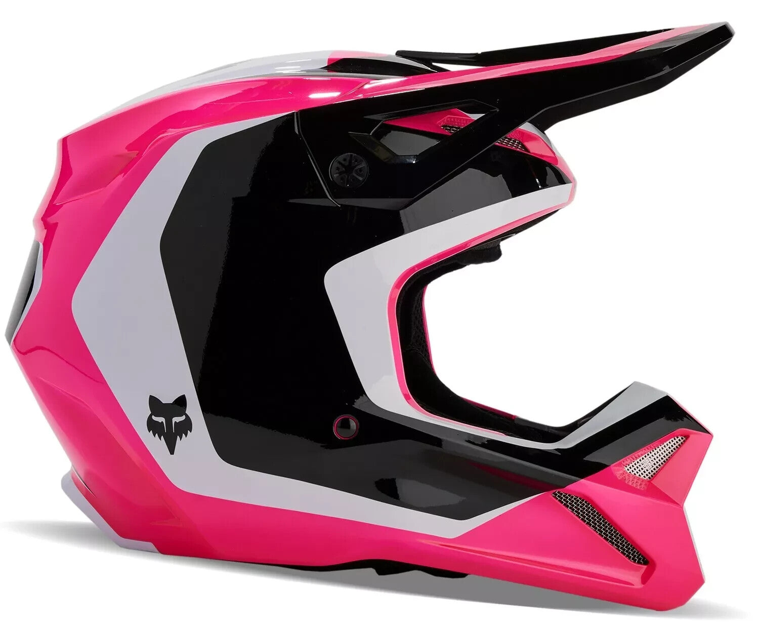 Fox Racing V1 Nitro Youth MX Offroad Helmet Black/Pink
