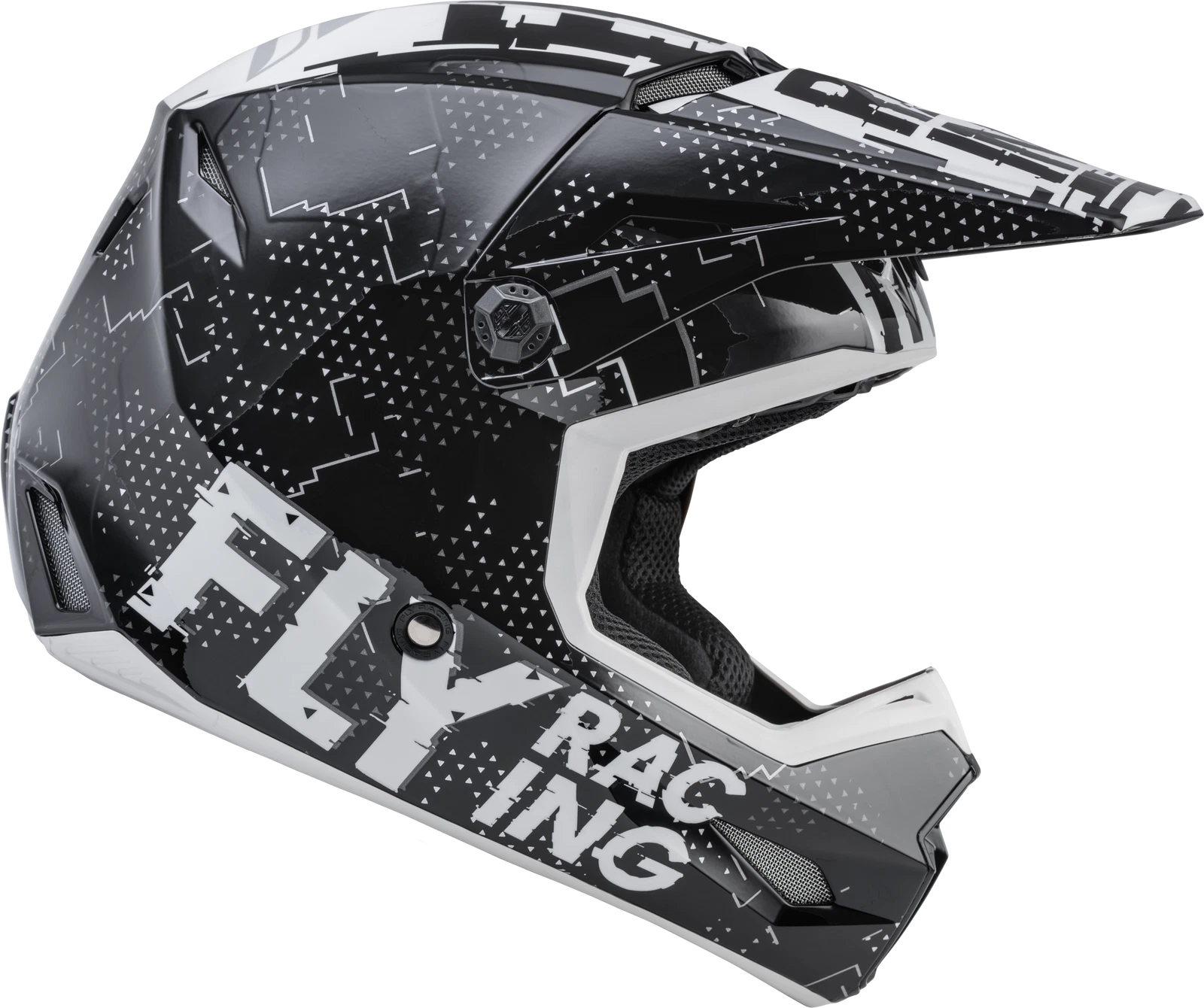 Fly Racing Youth Kinetic Scan Helmet Black/White