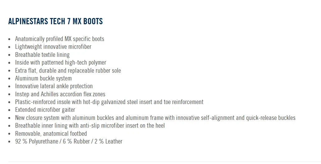 Tech 7 Alpinestar Racing boots Husqvarna