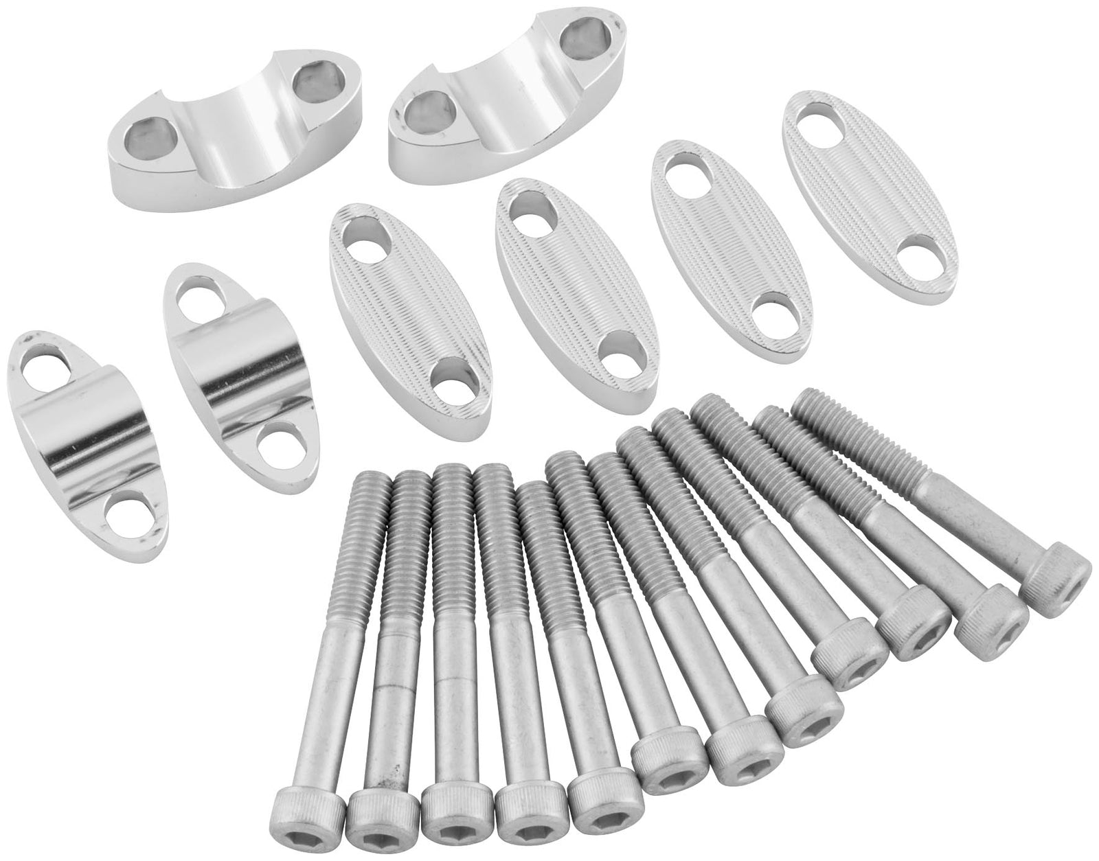 BikeMaster - YC-202SIL - Handlebar Risers for 1 1/8in. Bars, Silver