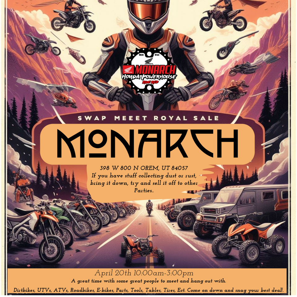Announcing the 1st Annual Monarch Royal Sale & Swap Meet!
