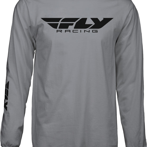 Fly Corporate L/S Tee Grey Sm