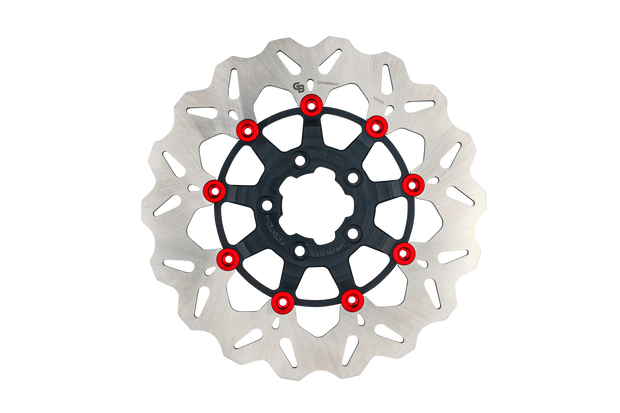 Rotor 11.8"Floating Wave Fr Black/Red Buttons