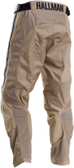THOR Hallman Legend offroad ATV pants in tan, US size 32, featuring durable fabric and reinforced knee areas.