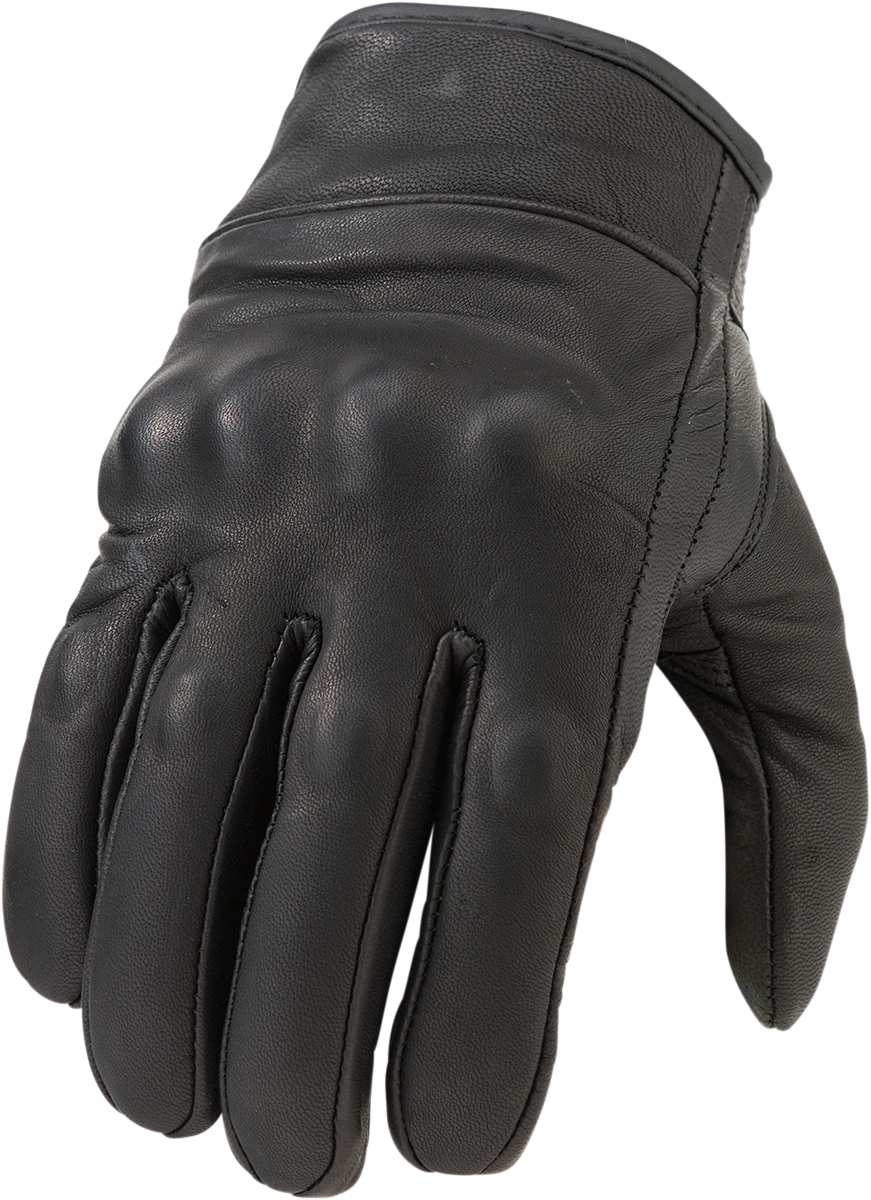 Black Z1R 270 Non-Perforated Gloves in medium size, showing the durable, non-perforated design and snug fit.