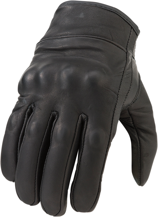 Black Z1R 270 Non-Perforated Gloves in medium size, showing the durable, non-perforated design and snug fit.