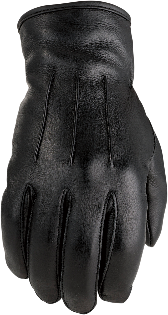 Black Z1R Women's 938 deerskin gloves in XS size, showing soft leather and snug fit for motorcycle or casual wear.