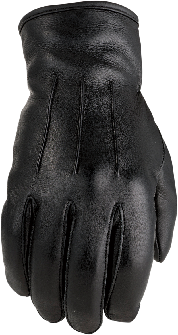 Black Z1R Women's 938 deerskin gloves in XS size, showing soft leather and snug fit for motorcycle or casual wear.
