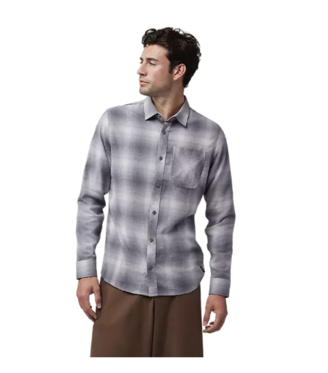 Camisa de franela gris de supervivencia