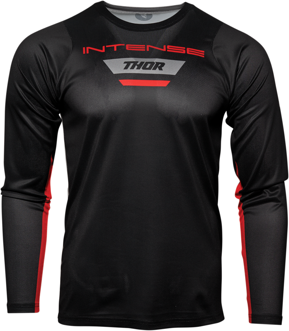 THOR Intense MTB Long-Sleeve Jersey - Black/Heather Gray - Small 5120-0063