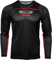 THOR Intense MTB Long-Sleeve Jersey - Black/Heather Gray - Small 5120-0063
