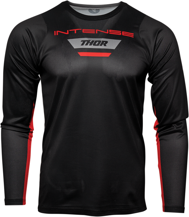 THOR Intense MTB Long-Sleeve Jersey - Black/Heather Gray - Small 5120-0063