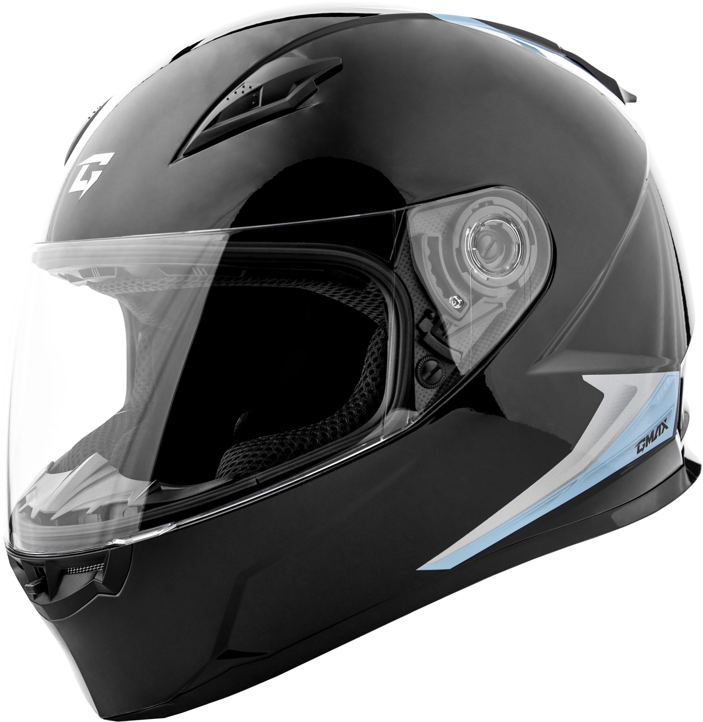 Ff 49 Syth Helmet Black/Silver Blue 2x