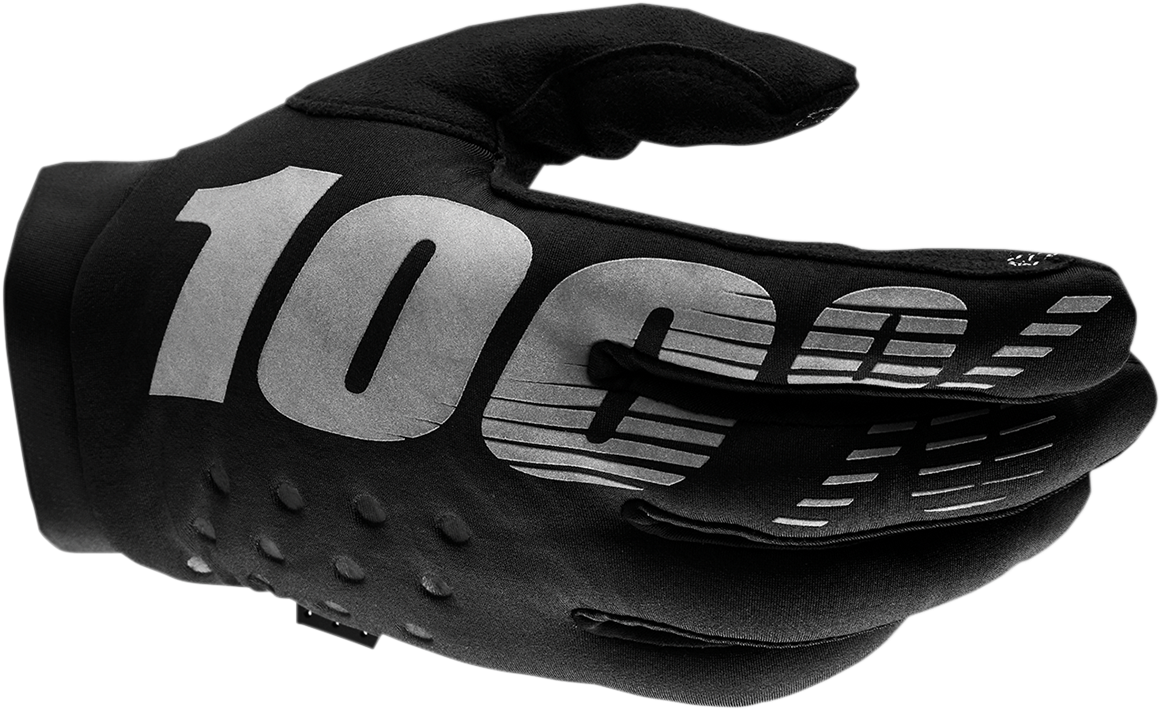 100% Women's Brisker Gloves - Black/Gray - Large 10005-00003