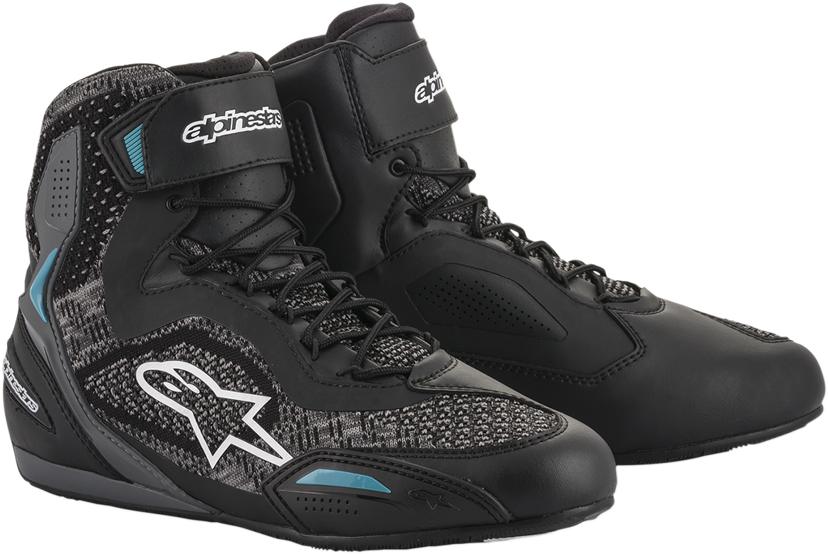 ALPINESTARS Stella Faster-3 Rideknit Shoes - Black/Teal - US 9 / EU 41 251052011709