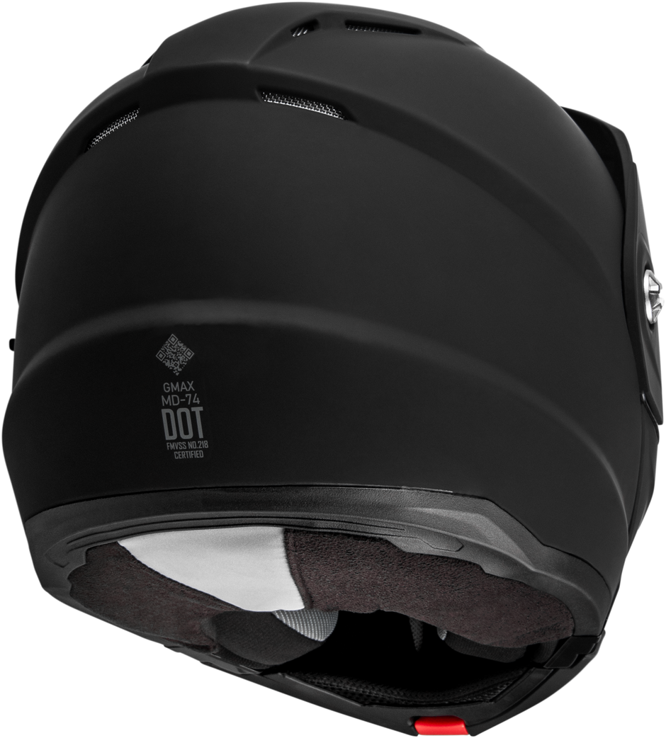 Md 74 Solid Helmets Matte Black 2x
