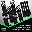 Rhino USA Heavy Duty Ratchet Tie-Down 4-Pack Black 1.6In X 15Ft