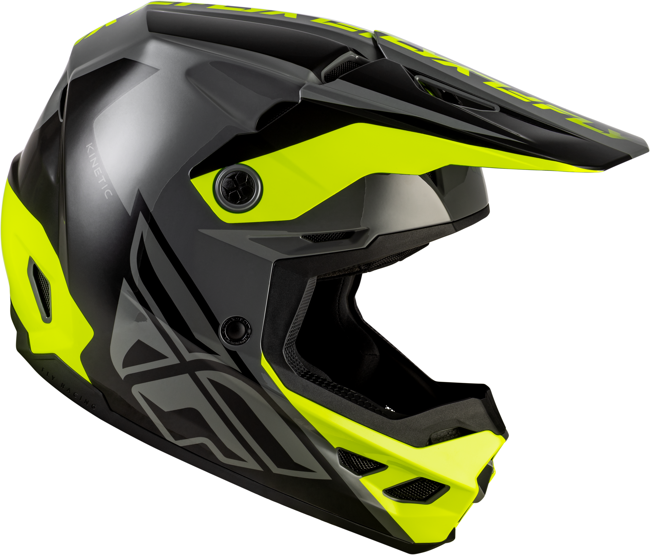 Kinetic Crest Helmet Grey/Black/Hi Vis 2x