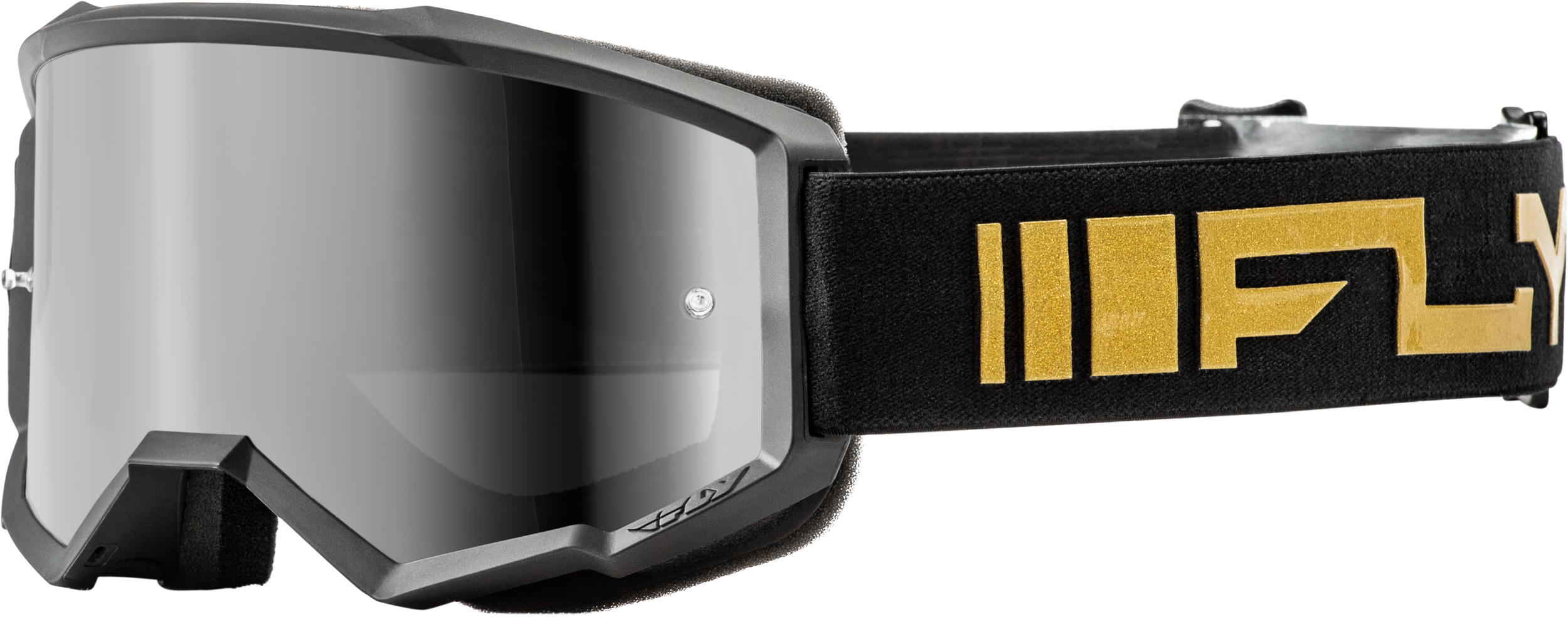 Youth Zone Goggle Black/Gold W/ Silver Mirror/Smoke Lens