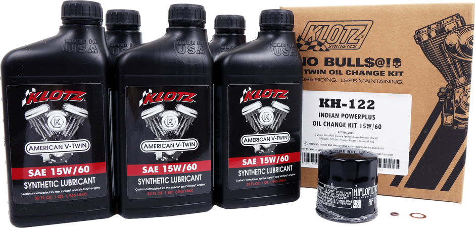 Indian Powerplus 5qt Synthetic Oil Change Kit