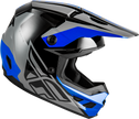 Kinetic Crest Helmet Grey/Black/Blue 2x