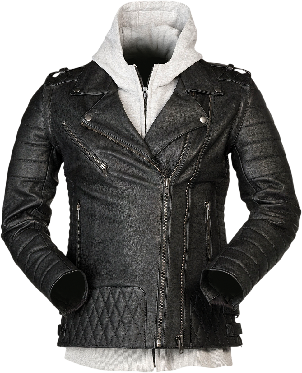 Z1R Women's Ordinance 3-in-1 black jacket with layered design and zippers, streetwear style, outdoor and urban fashion.