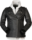 Z1R Women's Ordinance 3-in-1 black jacket with layered design and zippers, streetwear style, outdoor and urban fashion.