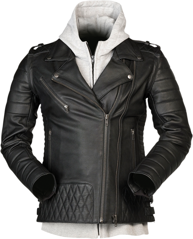 Z1R Women's Ordinance 3-in-1 black jacket with layered design and zippers, streetwear style, outdoor and urban fashion.