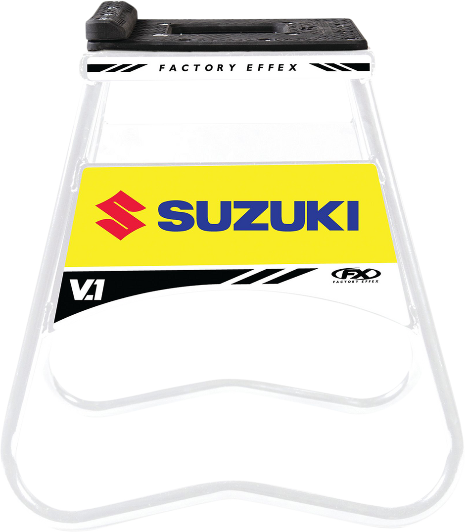 FACTORY EFFEX Bike Stand - V.1 - Suzuki - White/Yellow 24-45410