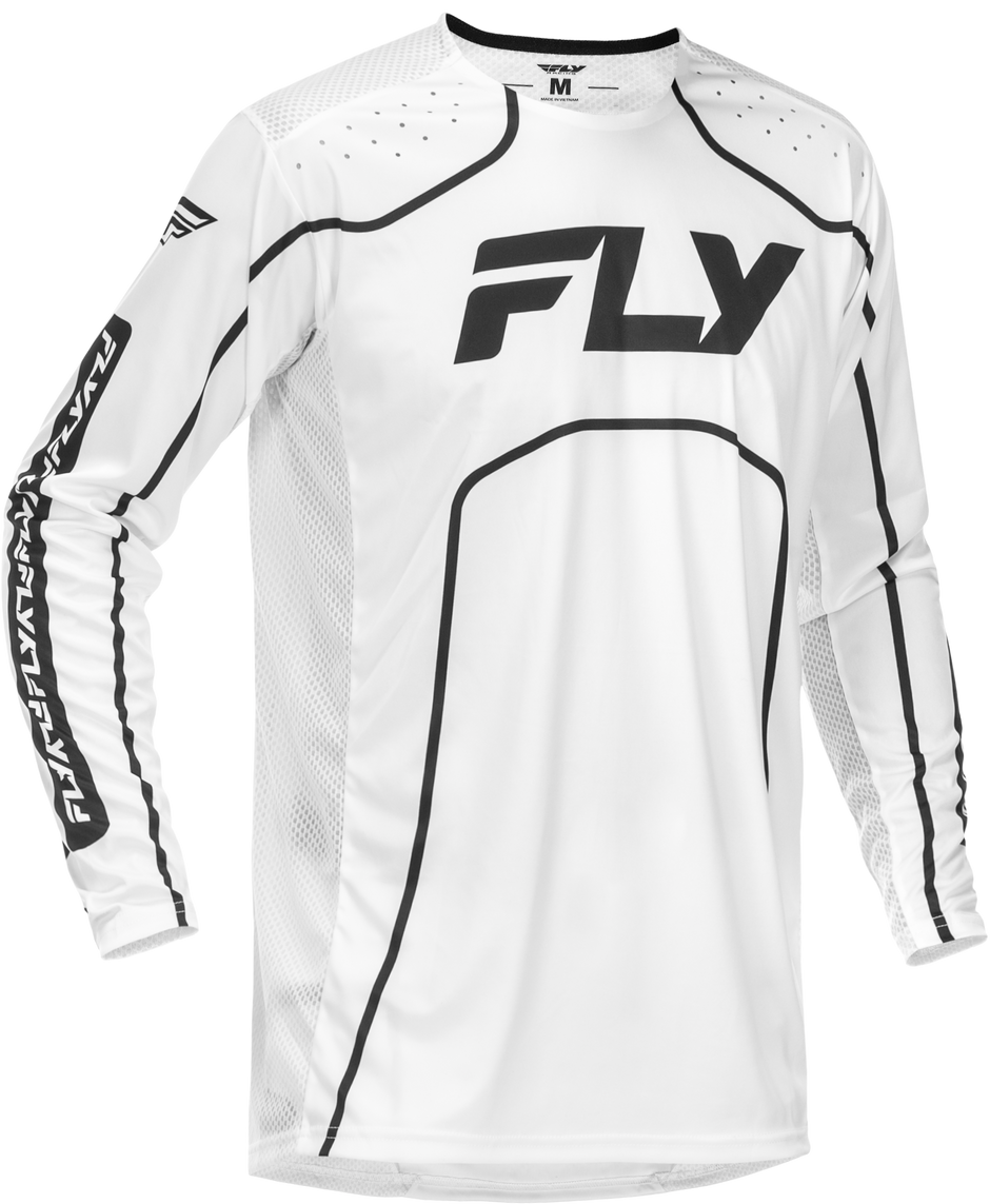 Youth Rayce Bicycle Jersey White/Black Yl