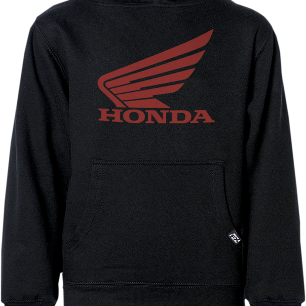 FACTORY EFFEX Youth Honda Wing Pullover Hoodie - Black - Large 25-88344