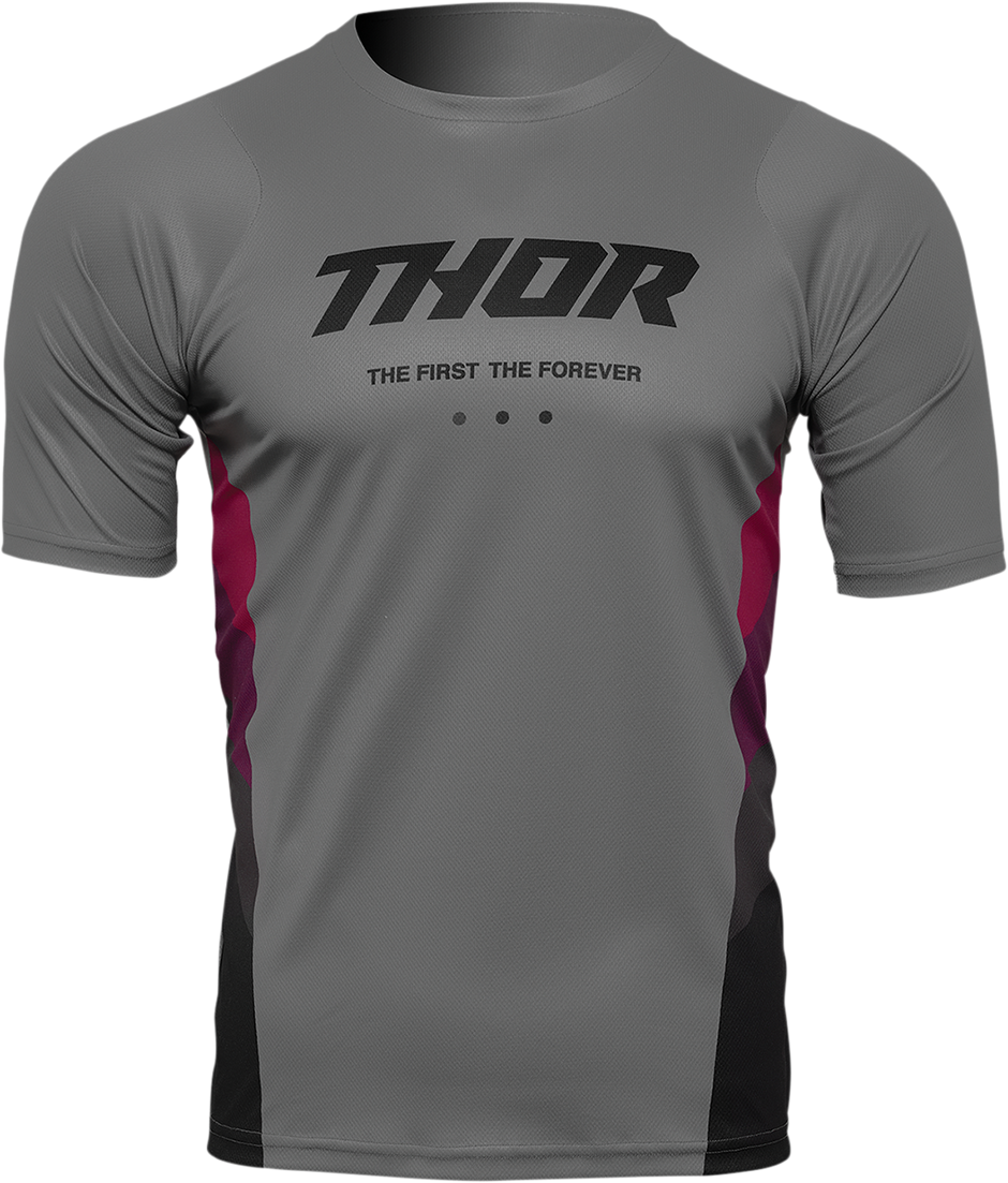 THOR Assist React Short-Sleeve Jersey - Gray/Purple - XS 5120-0174
