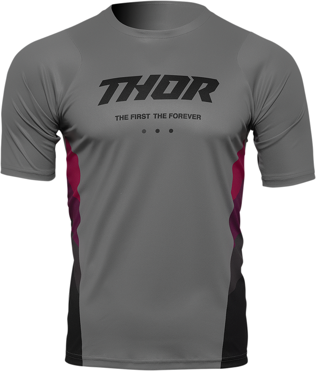 THOR Assist React Short-Sleeve Jersey - Gray/Purple - XS 5120-0174