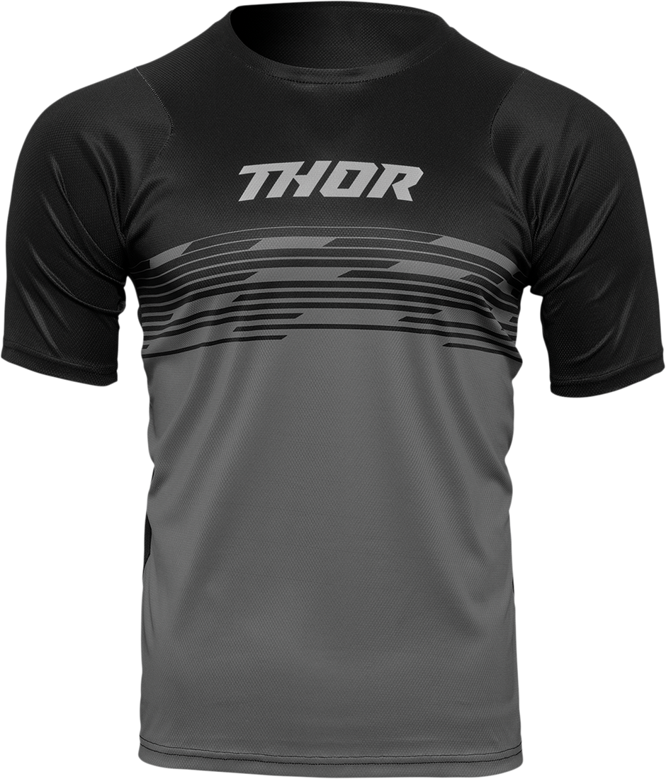 THOR Assist Shiver Short-Sleeve Jersey - Black/Gray - Large 5120-0171