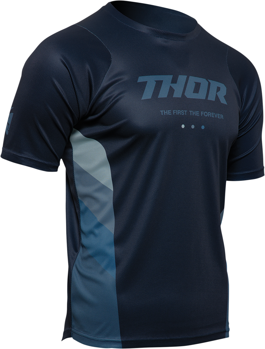 THOR Assist React Short-Sleeve Jersey - Midnight/Teal - XS 5120-0180