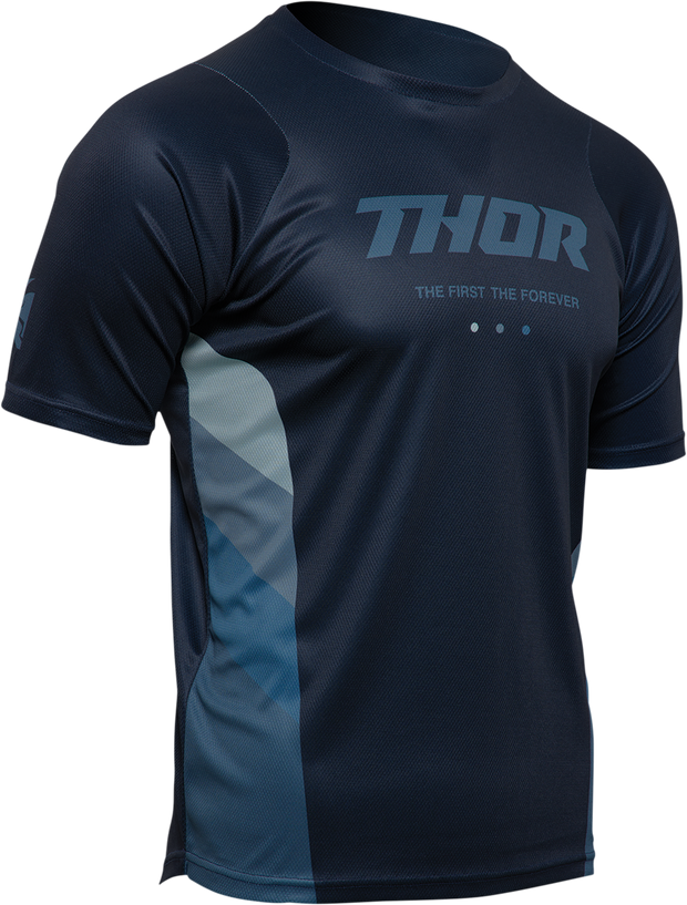 THOR Assist React Short-Sleeve Jersey - Midnight/Teal - XS 5120-0180