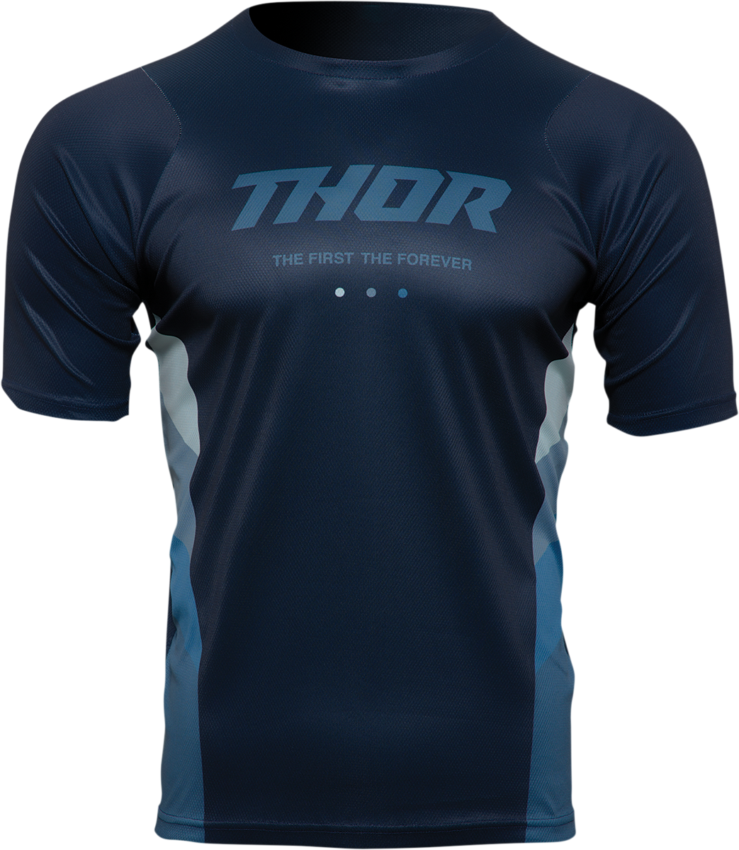 THOR Assist React Short-Sleeve Jersey - Midnight/Teal - XS 5120-0180