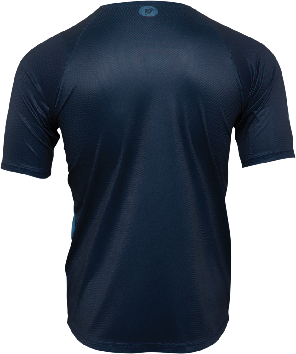 THOR Assist React Short-Sleeve Jersey - Midnight/Teal - XS 5120-0180