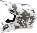 Z1R Rise snow helmet in Digi Camo design, white and gray, full face modular helmet for snow sports, large size.
