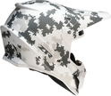 Z1R Rise Digi Camo snow full face modular helmet in white and gray, large size, with sleek design and venting features.