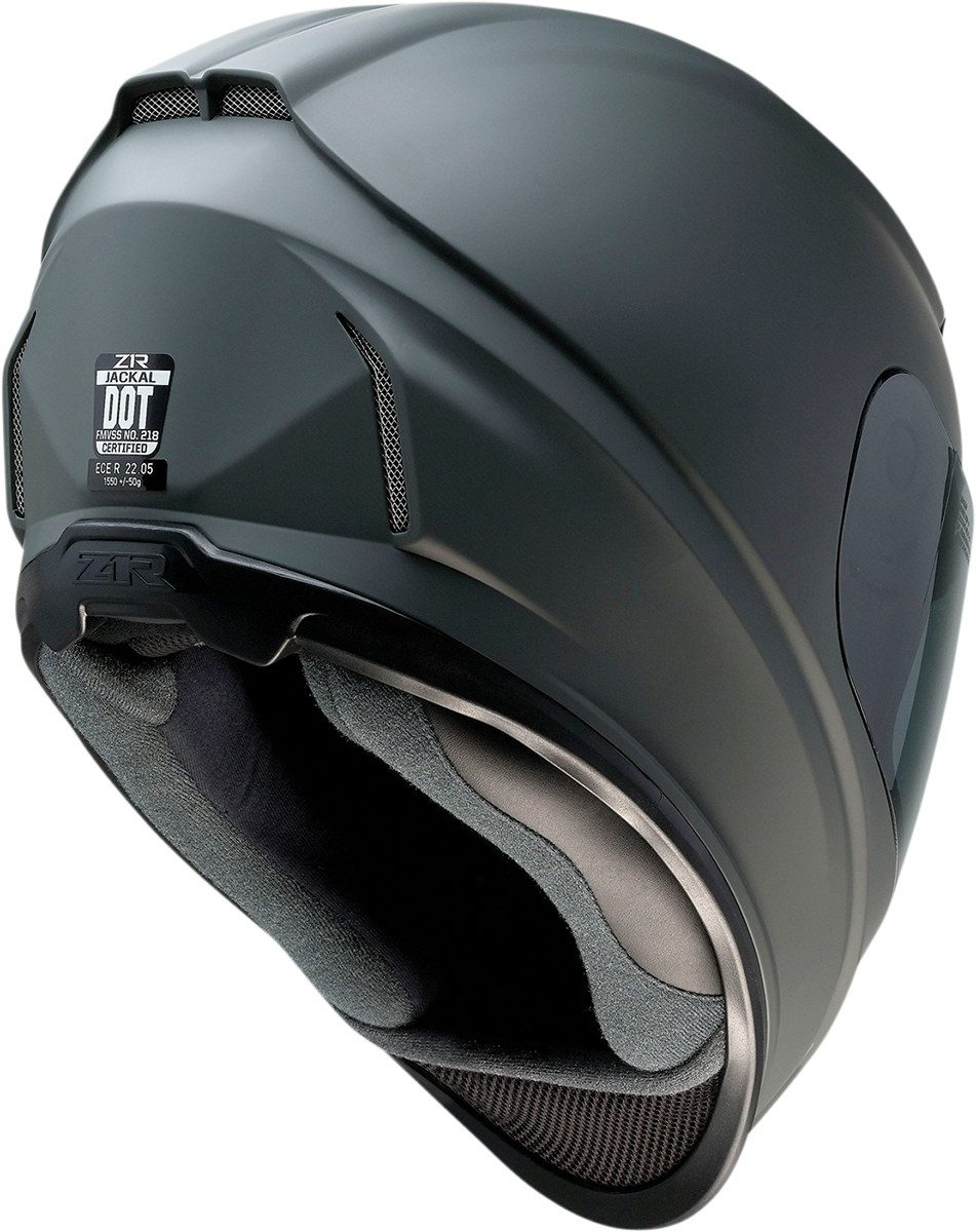 Z1R Jackal street full face helmet in primer gray with smoke visor, XS size, designed for adult motorcycle riders.