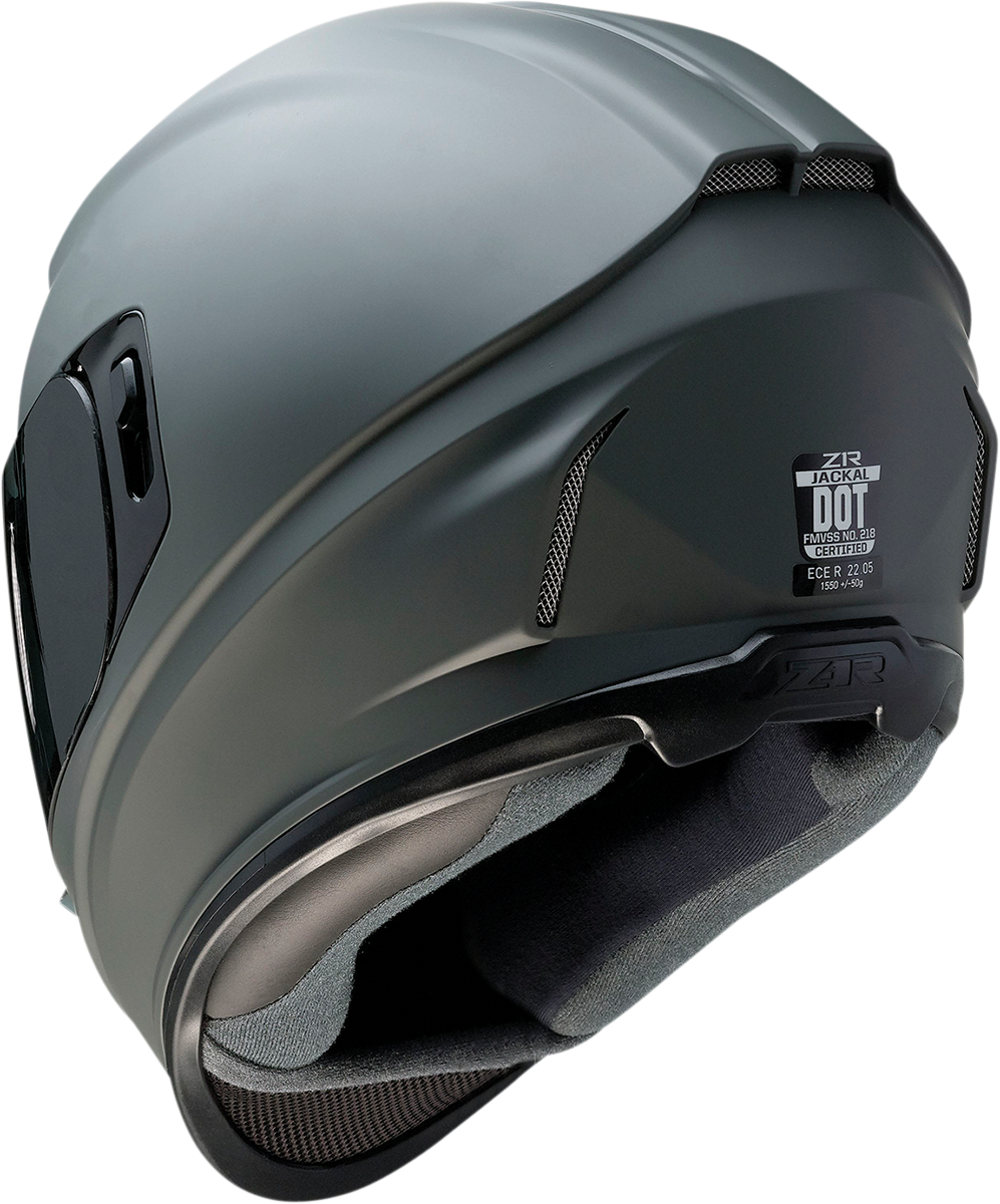 Z1R Jackal street full face helmet in primer gray with smoke visor, size XS, designed for adult motorcycle riders.