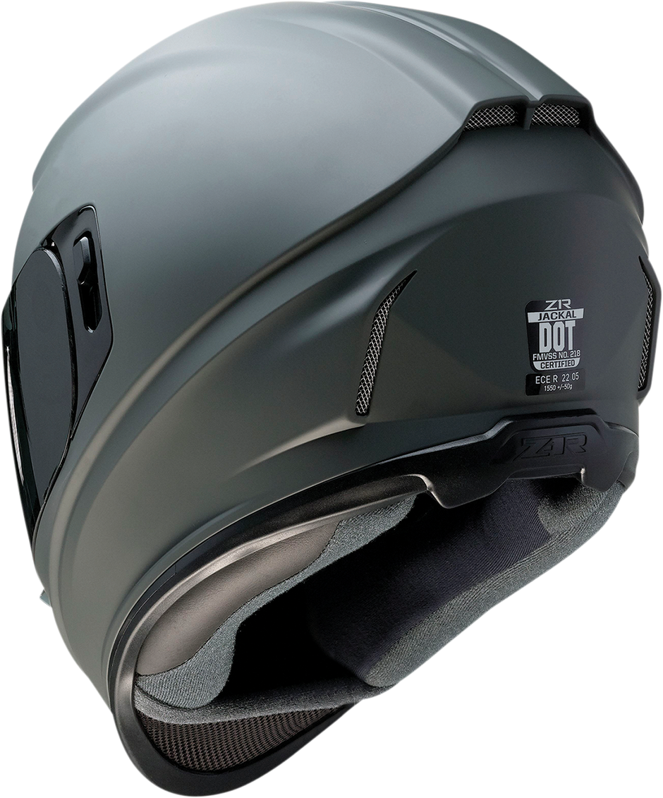 Z1R Jackal street full face helmet in primer gray with smoke visor, size XS, designed for adult motorcycle riders.