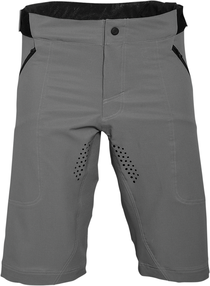 Gray THOR Intense Assist cycling shorts in US size 28, designed for comfort and performance in biking apparel.