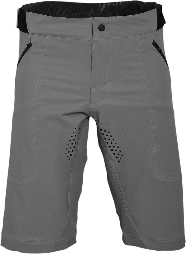 Gray THOR Intense Assist cycling shorts in US size 28, designed for comfort and performance in biking apparel.