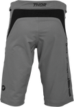 Gray THOR Intense Assist cycling shorts with padded design, US size 28, designed for comfort and performance.