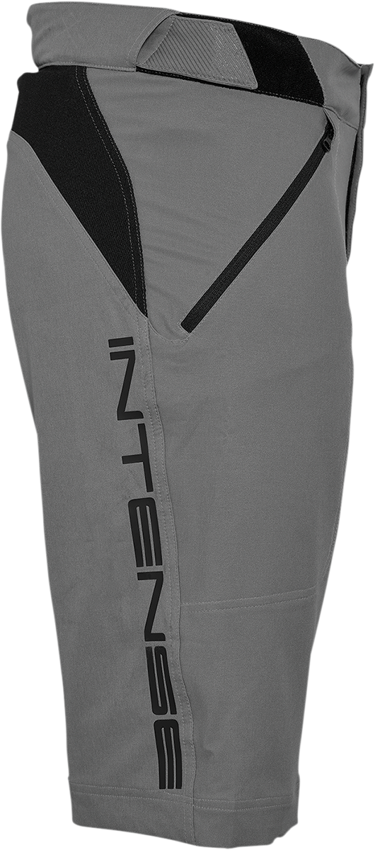 Gray THOR Intense Assist cycling shorts in US size 28, designed for comfort and performance in bike apparel.