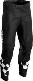 THOR Hallman Differ Cheq offroad ATV pants in black and white, US size 36, with durable fabric and sporty design.